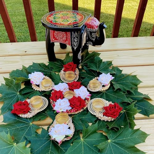 LoveNspire Rose Tea Light Candle Holder Set of 7 1
