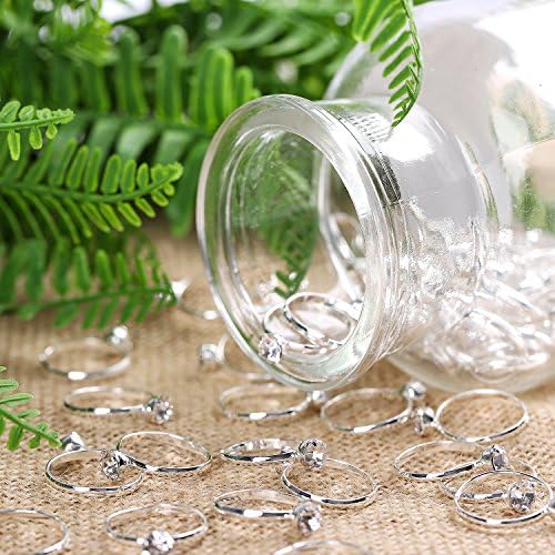 Whaline 36 Pack Diamond Rings for Wedding Table Decorations