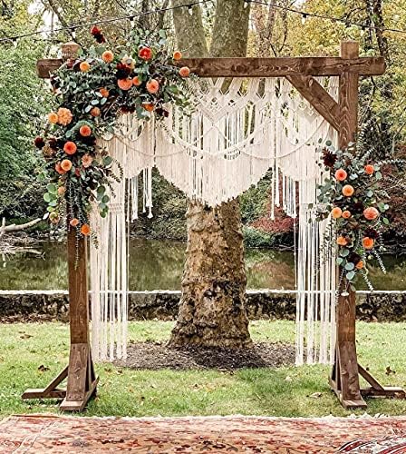 Handmade Macrame Curtain Bohemian Decor Wedding Backdrop 75x85 Inch