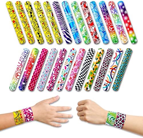 Giraffe Manufacturing 50-Pack Slap Bracelets for Kids