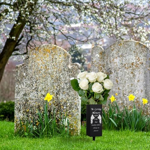 WEBEEDY Cemetery Vases with Spikes and Angel Wings Pattern