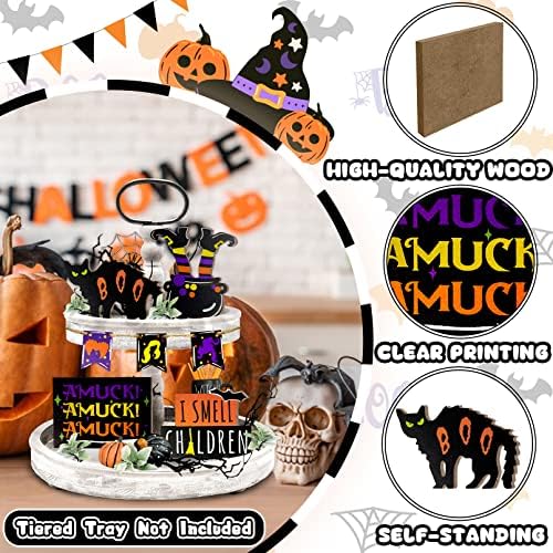 Halloween Tiered Tray Decor Set 7 Pieces