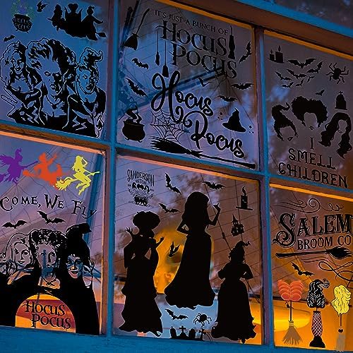 GreenPine 6Pcs Halloween Window Clings