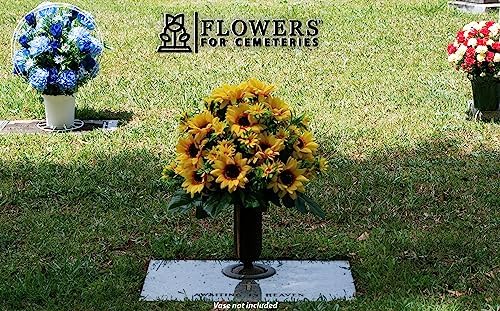 Sympathy Silks Artificial Sunflower Cemetery Flowers 1