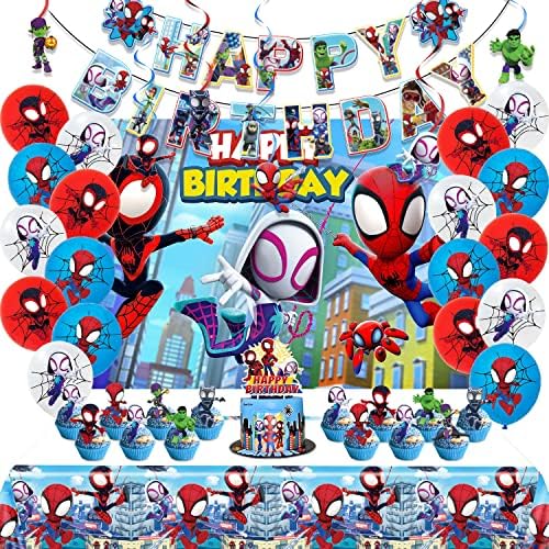 Spidey Birthday Decor Set for Boys and Girls