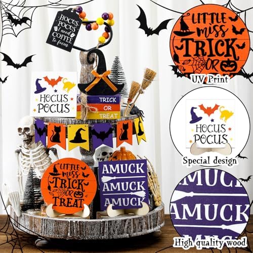 19 Pcs Halloween Tiered Tray Decor Set