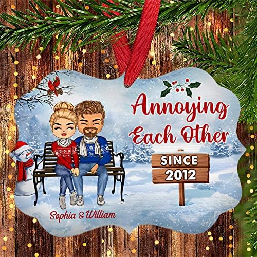 Personalized Annoying Each Other Since Christmas Ornament 1
