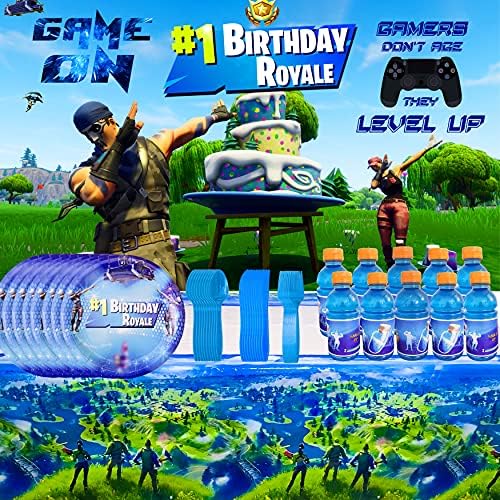 Gaming Party Supplies Birthday Decoration Set 142 Pack