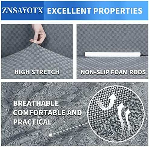 ZNSAYOTX 1 Piece Jacquard Couch Cover for 2 Cushion Loveseat 1