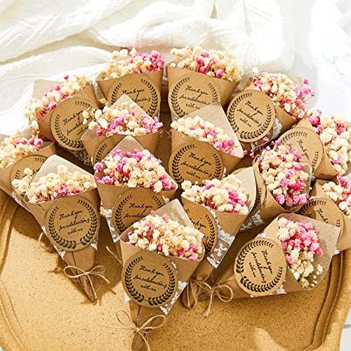 30 Pcs Mini Dried Flower Bouquet Magnets Wedding Decor Gift