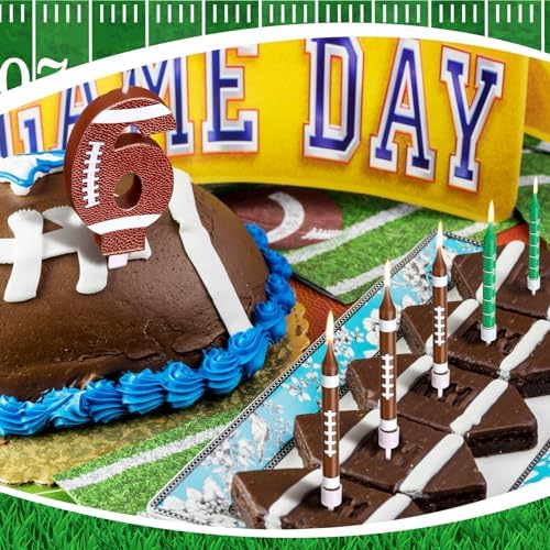 Photect Football 9th Birthday Candle Cake Topper Decorations