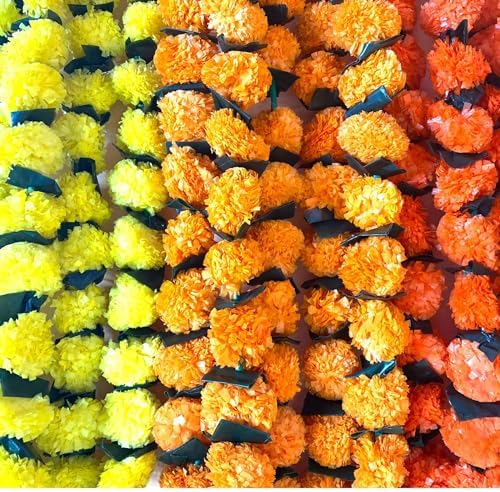 LOVENSPIRE 5 String Marigold Garland for Home Decor