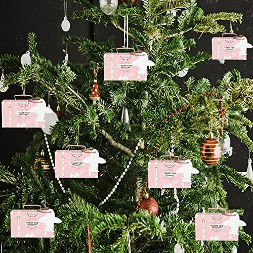 50 Pack Pink Suitcase Favor Boxes for Travel Themed Parties