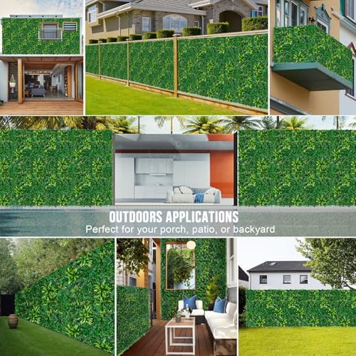 Artificial Boxwood Panels 20x20 12pcs UV Protection Privacy Fence Indoor Wedding Backdrop