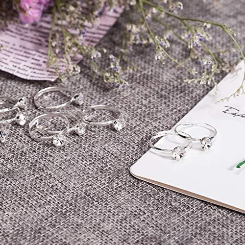 Whaline 36 Pack Diamond Rings for Wedding Table Decorations