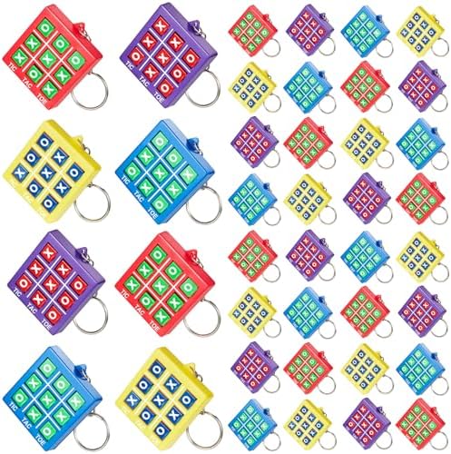 Hicarer Tic Tac Toe Keychain Party Favor Set 16 Pcs