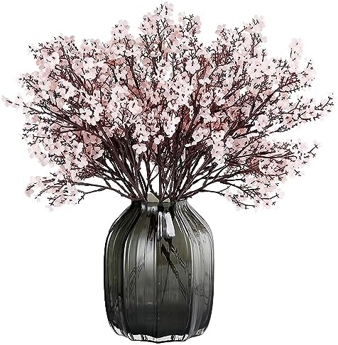 JAKY Global Artificial Babys Breath Flowers 6pcs Autumn Pink Bundle